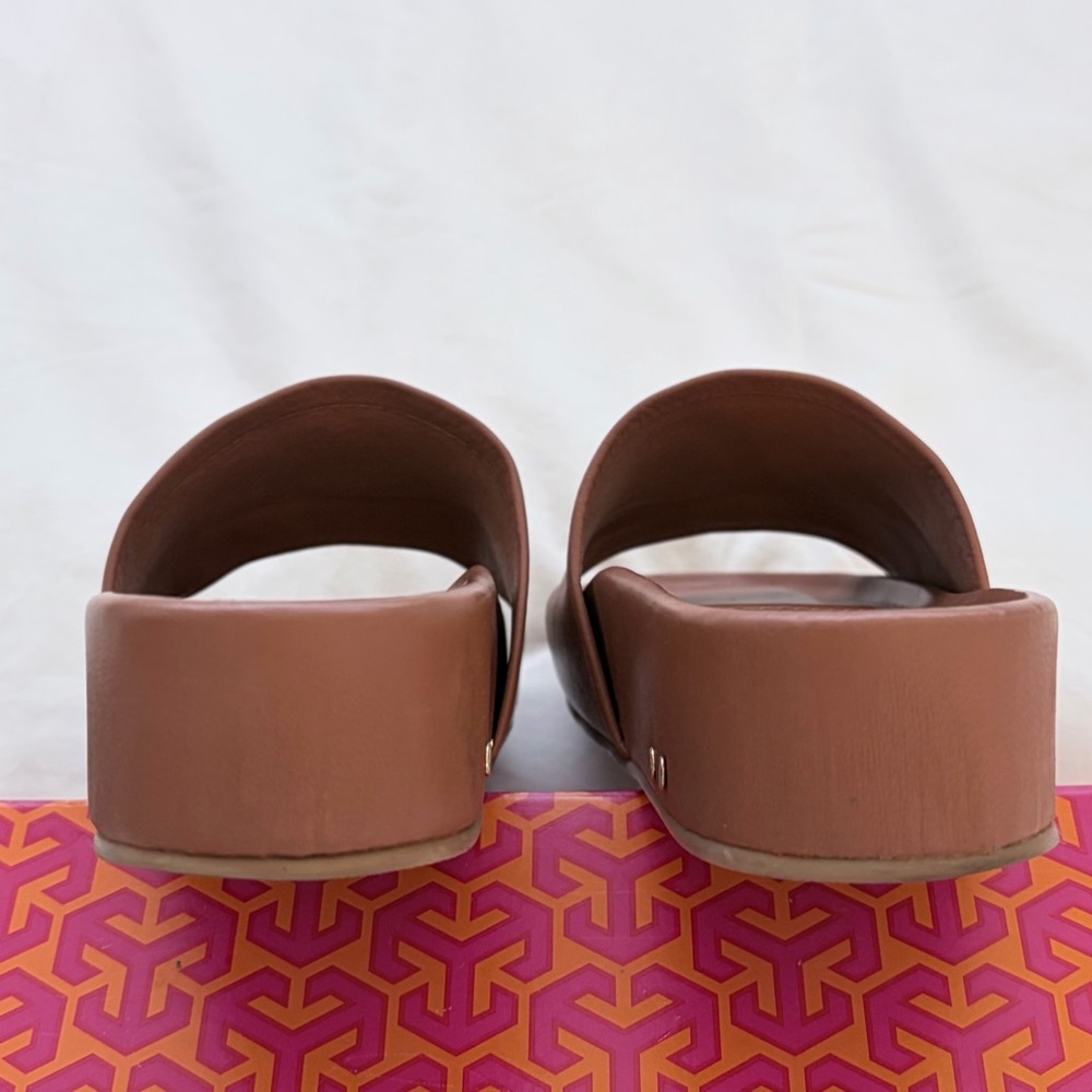 beek Brown leather platform Slide Sandals - Picture 6 of 13